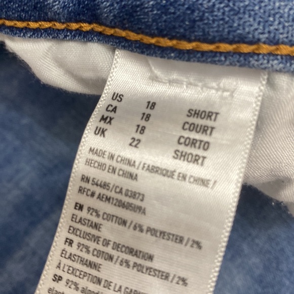 American Eagle Super Low Rise Distressed Patchwork Jegging Size 18 Short - Picture 12 of 15